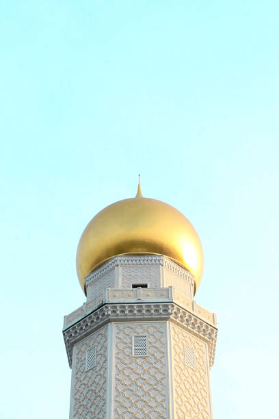 istock A beautiful decorative minaret with golden colour dome 1467209604