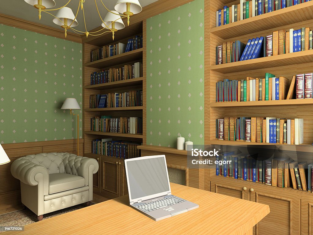 interior clásico. 3 Renderizado 3D - Foto de stock de Alta Sociedad libre de derechos