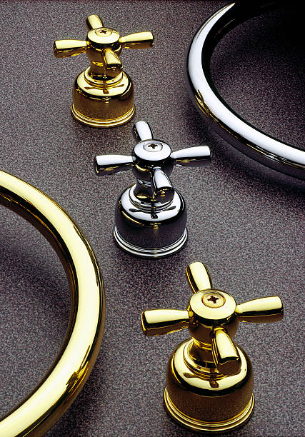 istock Brass and Chrome Faucet HAndles 146721063