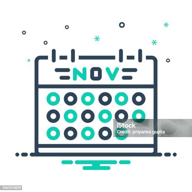 Now. Calendar Vector Nov Calendar Stock Illustration - Download Image Now - Calendar ...