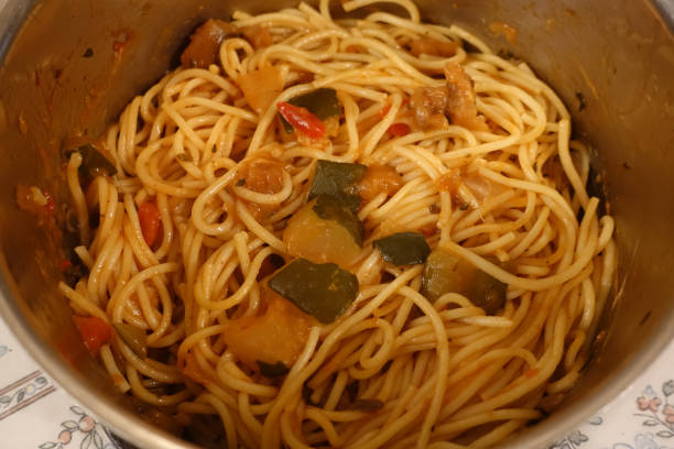 istock Spaghetti served with ratatouille 1467215371