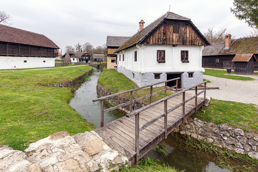 Kumrovec, Croatia - April 13, 2019: Kumrovec village is the birthplace of marshal Josip Broz Tito, the president of Yugoslavia.