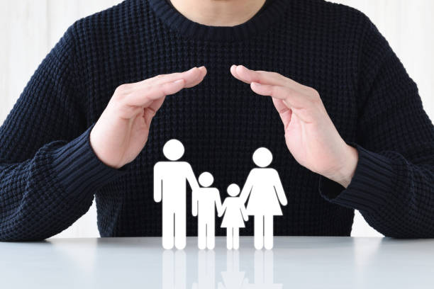 Man helping and supporting family member