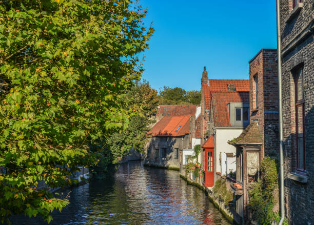 istock Old buildings with canal in Bruges, Belgium 1467221040