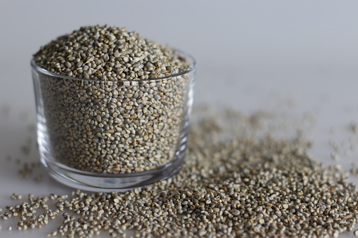Bajra is a traditional Hindi name for the Pennisetum glaucum crop also known as pearl millet. The grain is primarily grown in Africa and India, where it's a major source of nutrition.