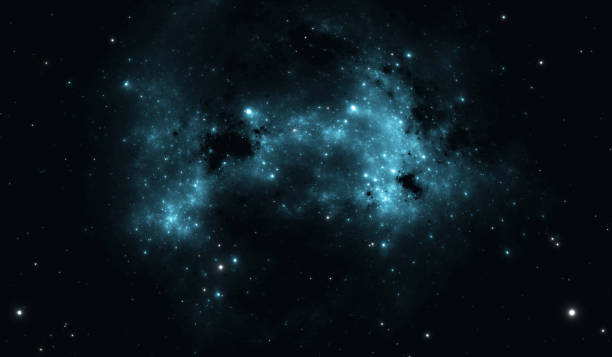 istock Outer space background with blue nebula and stars 1467225418