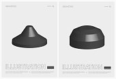 istock abstract black and white 3D part of model structure shape poster vector background collection 1467228233
