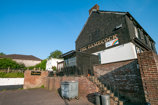 The Gamecock Pub on London Road in West Kingsdown at Kent, England. This is a commercial venue.