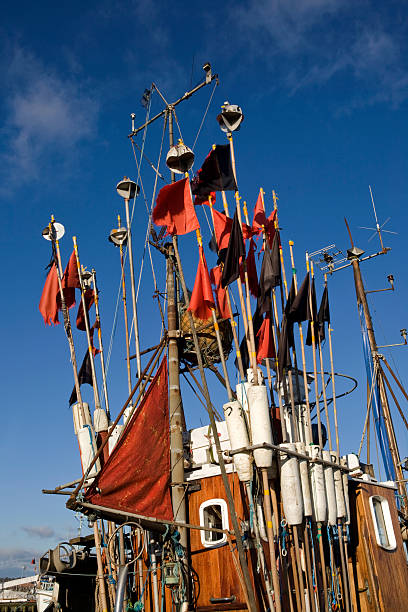istock Flags on the fishing boat 146723193