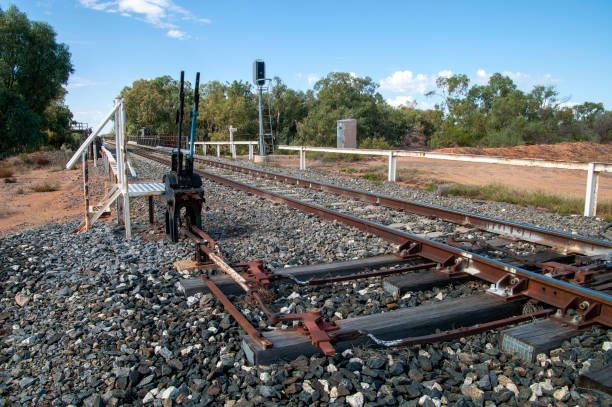 istock View of switching equipment and train track 1467239172