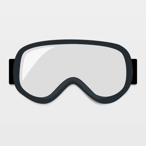 unterwasserbrille, brille isoliert auf weißem hintergrund vektorillustration . - swimming goggles stock-grafiken, -clipart, -cartoons und -symbole