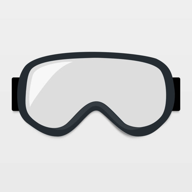 underwater glasses goggles, glasses isolated on white background vector illustration . - yüzücü gözlüğü stock illustrations