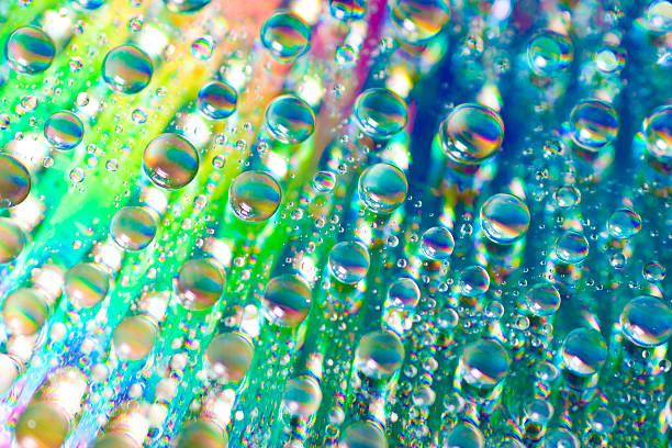 Water Drops in Color stock photo