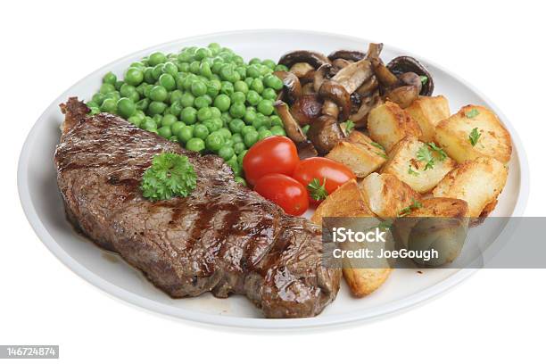 Sirloin Steakabendessen Stockfoto und mehr Bilder von Angebraten - Angebraten, Bratkartoffel, Fleisch