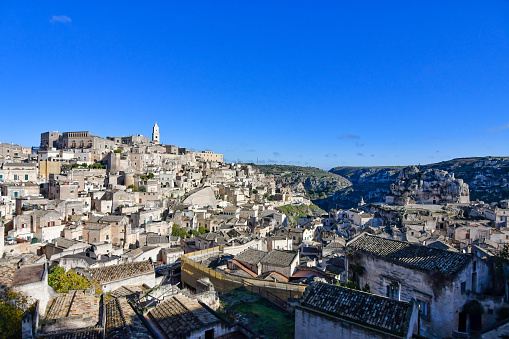 Panoramic view of an ancient city in the Basilicata region.