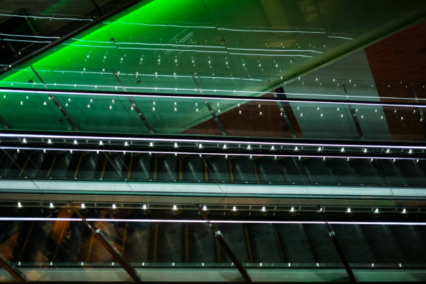 Metal and glass steps