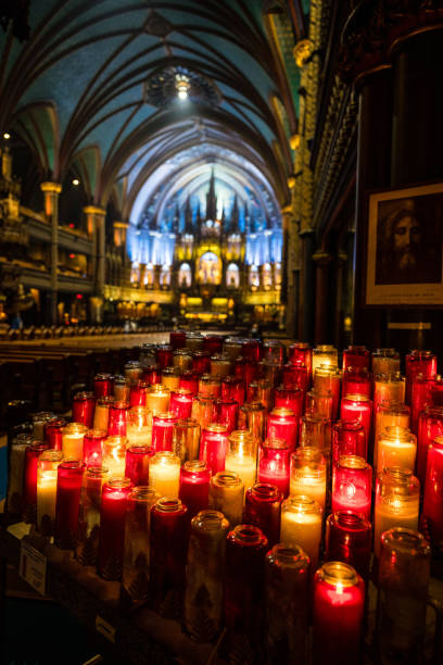 istock Candles in Notre-Dame Basilica in Montreal, Quebec, Canada 1467254646