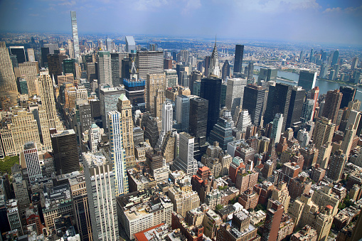 A panoramic view of the Manhattan skyscraper, New York City, USA