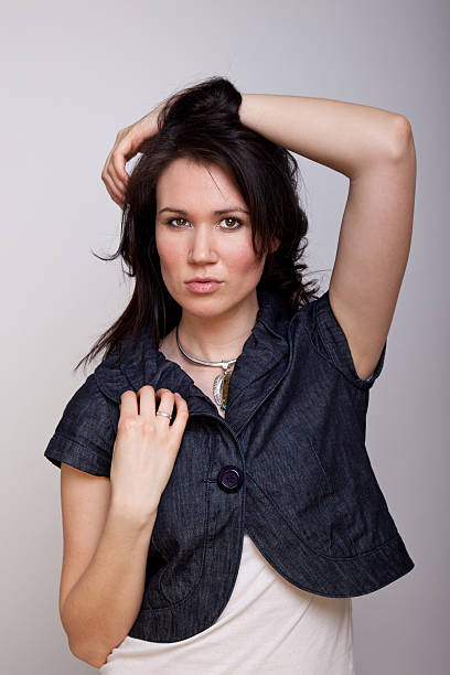 istock Woman with hand in hair 146725952