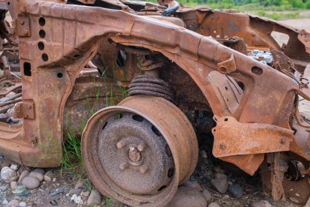 istock Close-up shot of an old rustic abandoned vehicle 1467266297