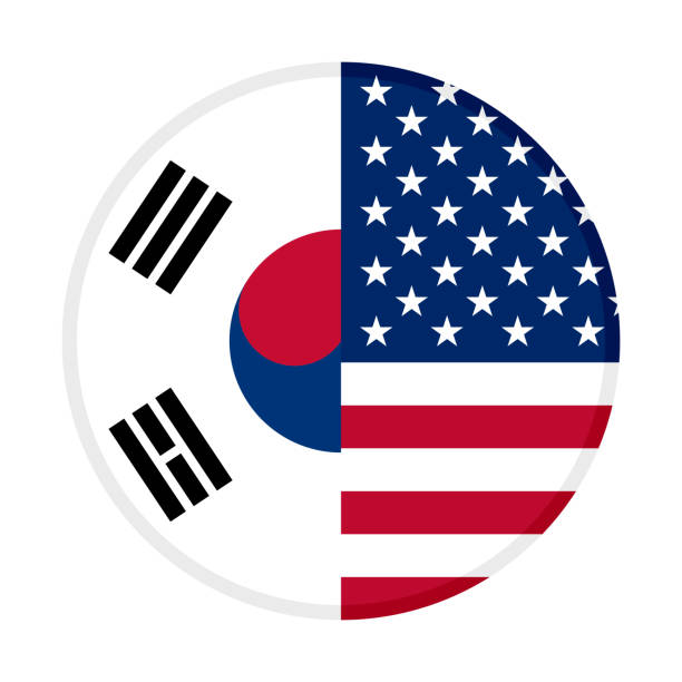 170+ Korea Usa South Korean Flag American Flag Stock Photos, Pictures ...