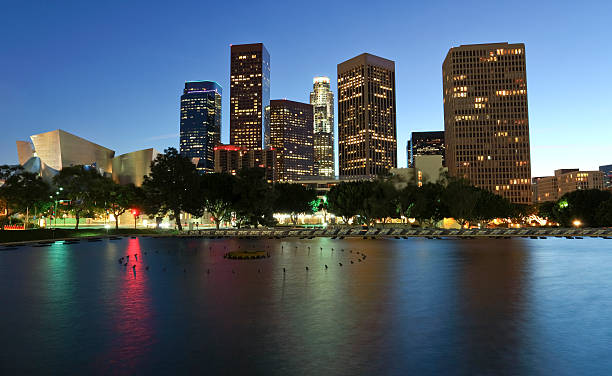 istock Los Angeles skyline at night 146727200