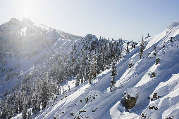 istock backcountry skier preparing to ski a steep slope 146727535