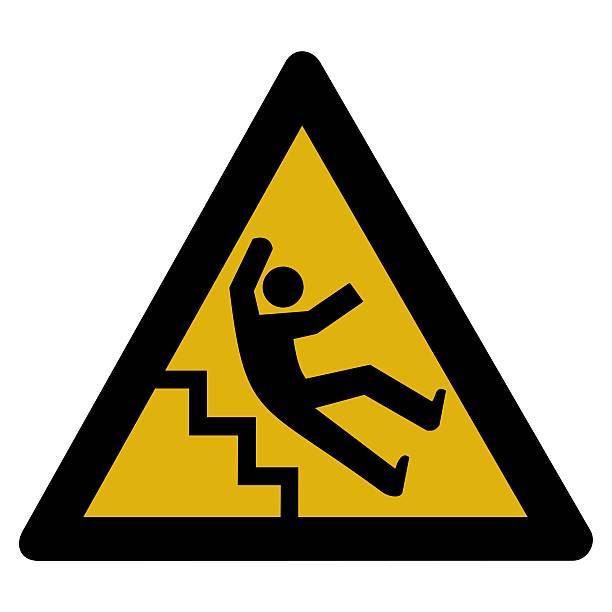 Warning sign - accident stock photo