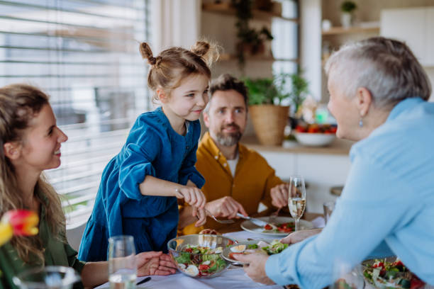 istock Happy multigenertional family having Easter dinner together. 1467277374
