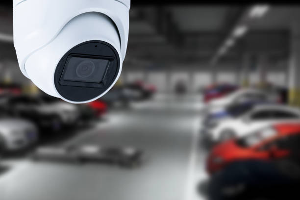 istock CCTV Camera Operating in car park building. Copy space. 1467277952