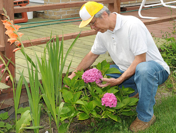 Gardener with flowers