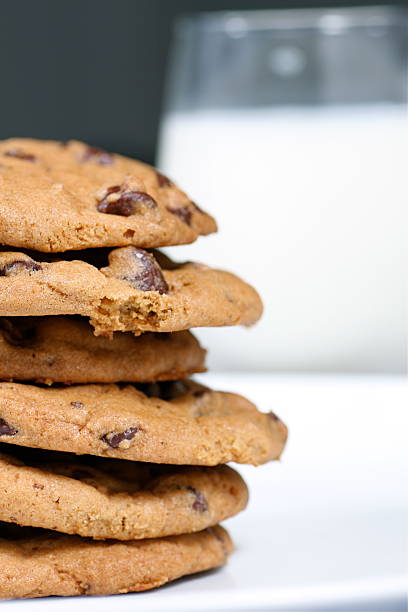 istock Delicious Chocolate Chip Cookies and Milk 146727978