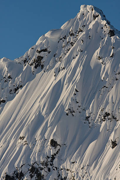 Snow covered Peak - BC backcountry 3 stock photo
