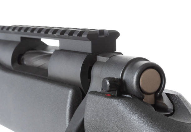 istock Bolt action rifle with its afety on 1467282194