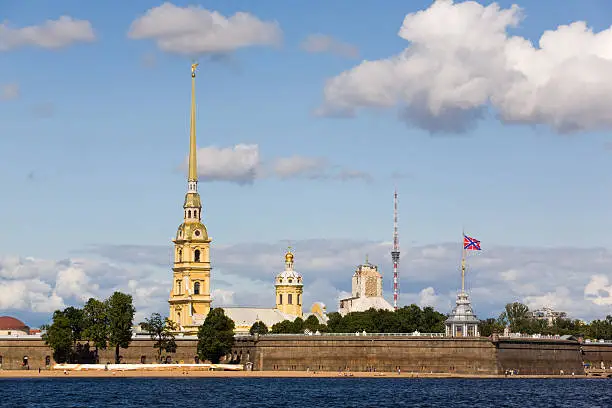 The Peter and Paul Fortress in a sunny day