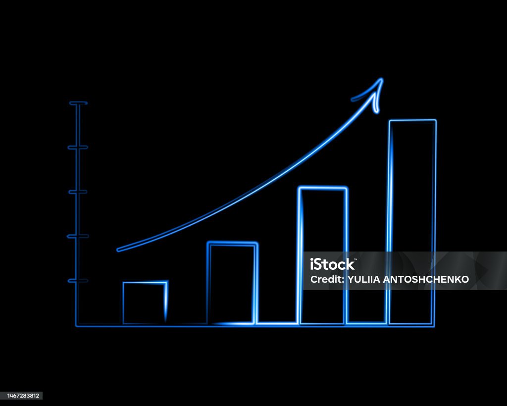 Progress Graph Stock Illustration - Download Image Now - Chart, Data ...