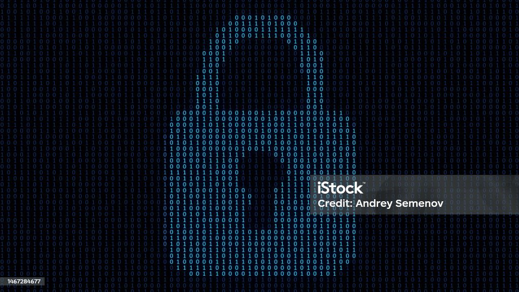 Cyber Security Concept Binary Code With Lock Stock Photo - Download ...