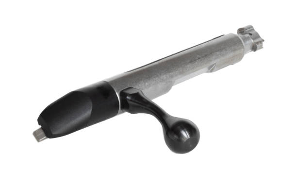 istock Bolt action rifle bolt with a stainless finish 1467286509
