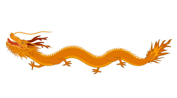 istock Material of a crawling oriental Chinese dragon 1467287509