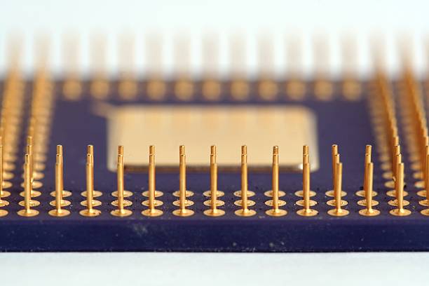 Pins of a Processor stock photo