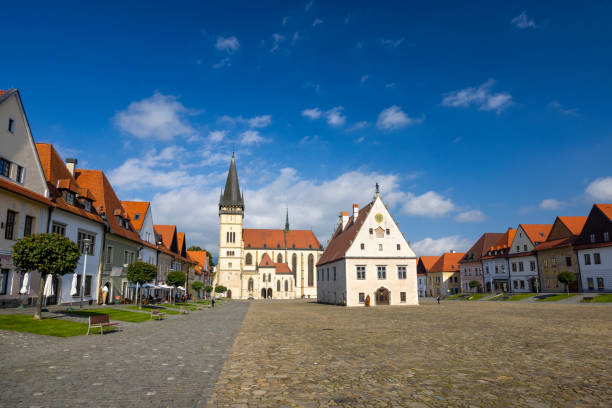 istock Medieval historical square Bardejov, UNESCO site, Slovakia 1467292751