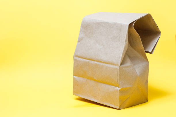 istock paper bag for food, copy space 1467293447