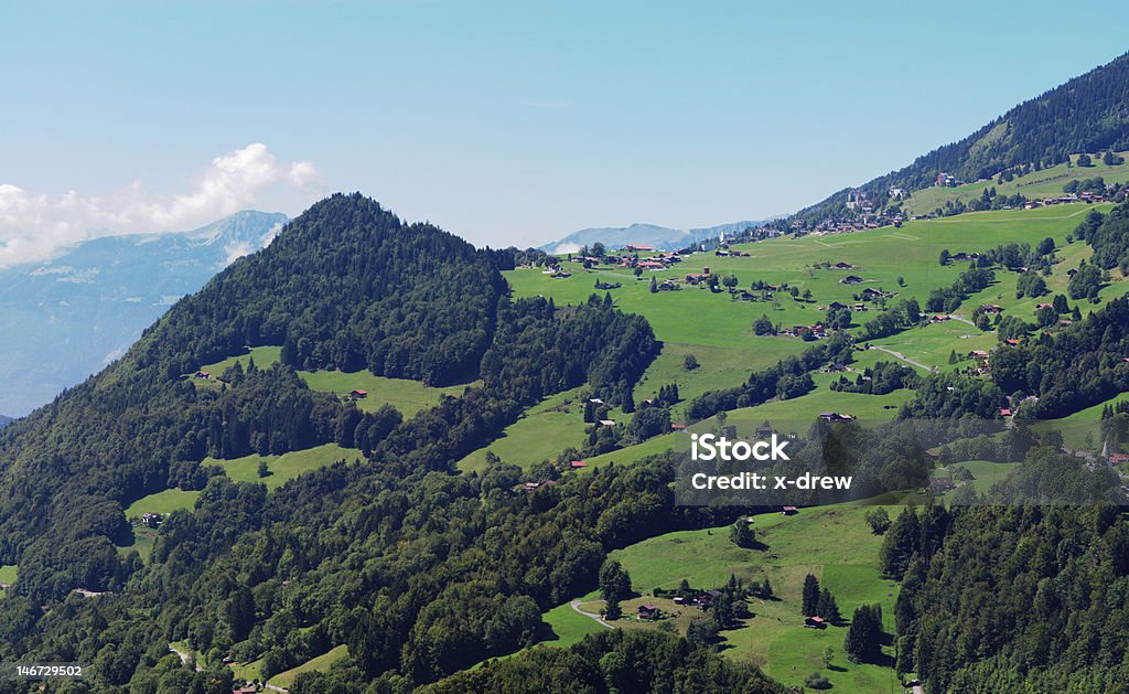 Sommer Landschaft Alpen - Lizenzfrei Agrarbetrieb Stock-Foto