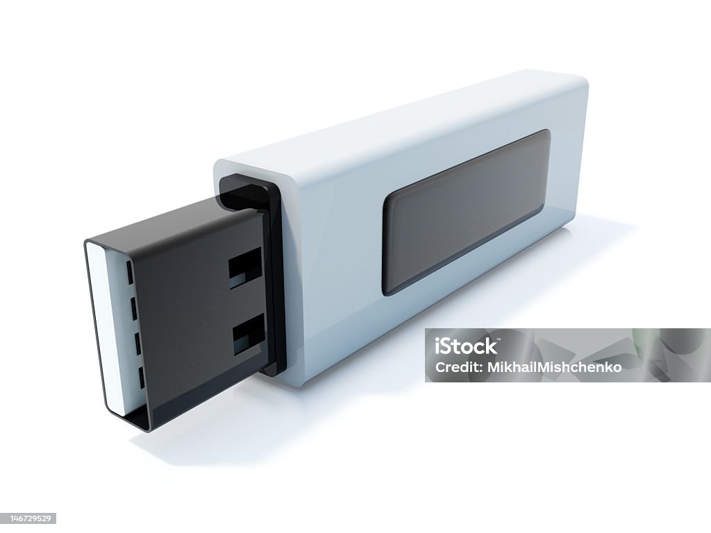 Clé USB noir - Photo de Blanc libre de droits