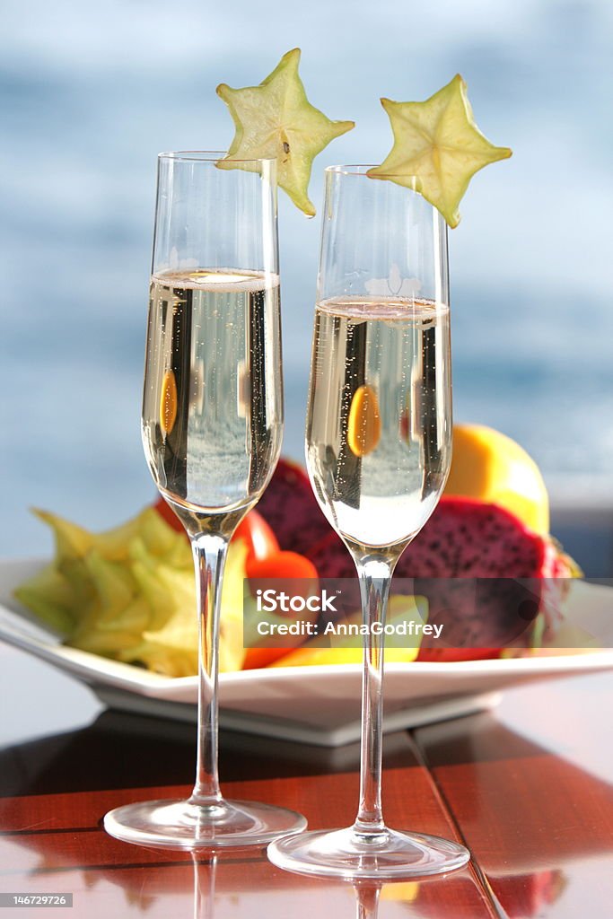 Champanhe e Fruta Estrela - Royalty-free Beber Foto de stock