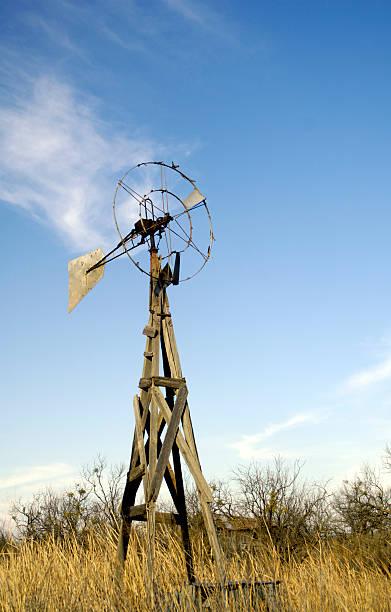 Old Windmill Old Windmill, Abilene, TX abilene texas stock pictures, royalty-free photos & images