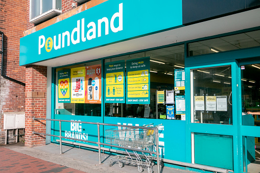 A branch of the discount chain Poundland on Tonbridge High Street in Kent, England