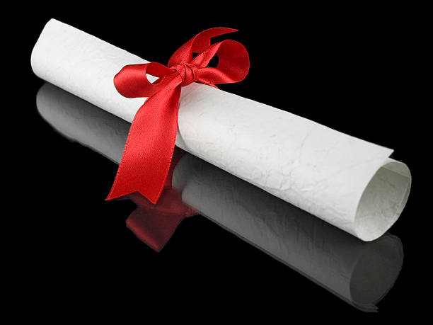 istock Diploma with red ribbon 146730064