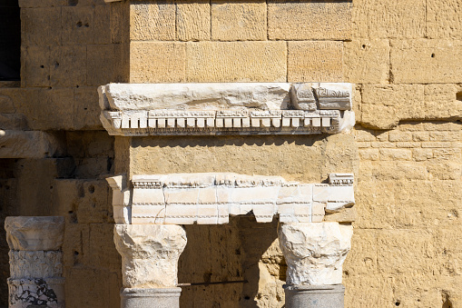 A picture of an Ionic Column as seen in the Stoa of Attalos.