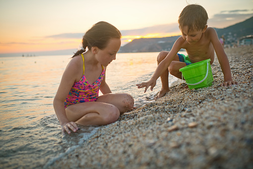 Children enjoying summer vacations